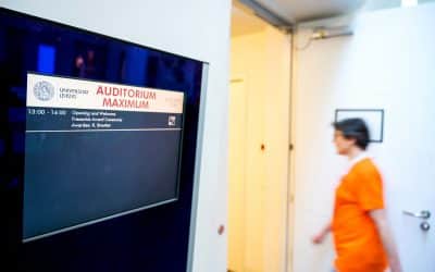 Fotograf in der Uni Leipzig